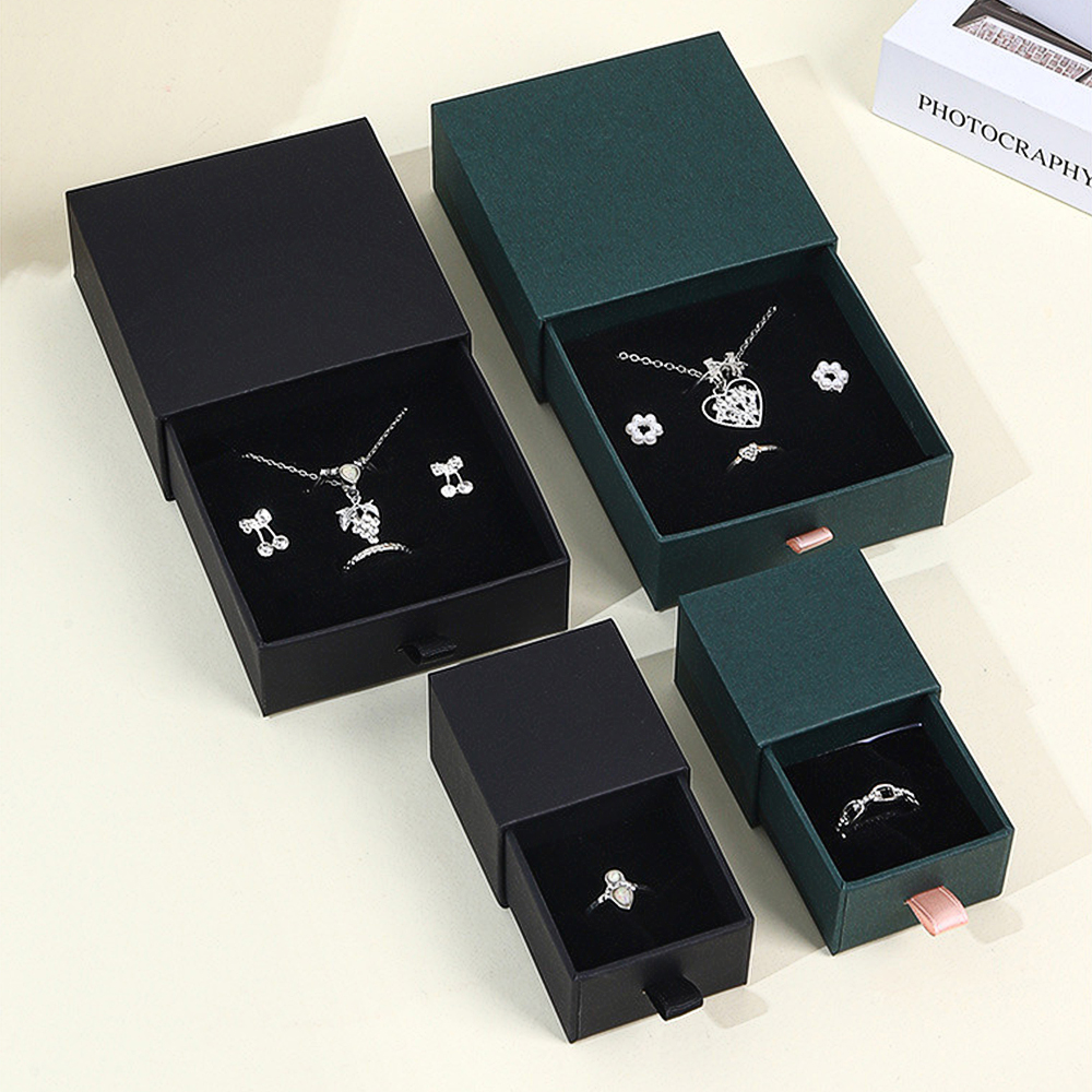 Caixas rígidas para gavetas de jóias com inserção de Eva Personalizadas 1 Caixas rígidas para gavetas de jóias