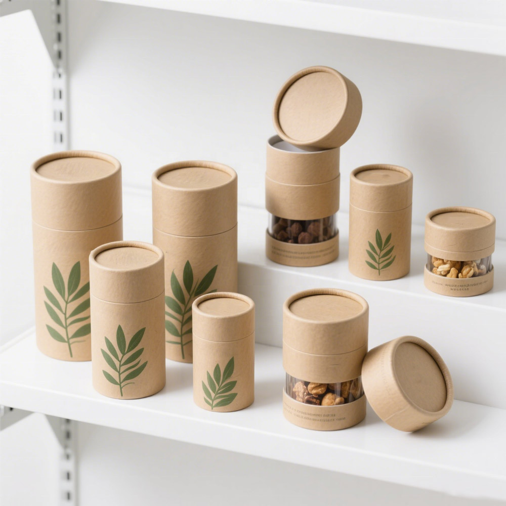 Caixas de tubo de papel por atacado personalizadas para beleza e alimentação OEM 3 Caixas de tubos de papel por atacado personalizadas