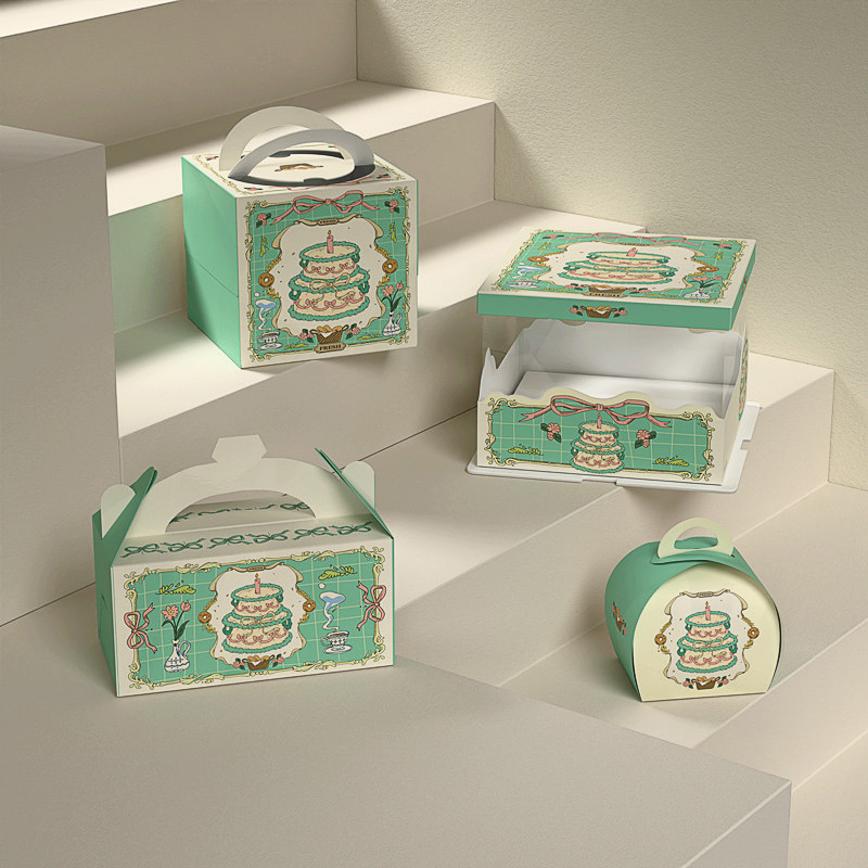 Niestandardowe składane kartony hurtowe do makaroników spożywczych Ciasto 2 Niestandardowe składane kartony hurtowe do makaroników spożywczych