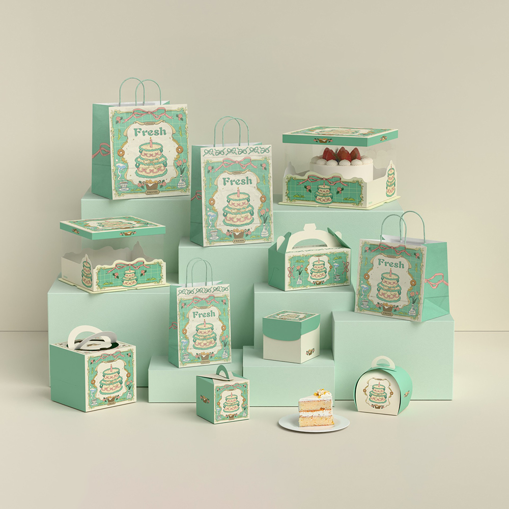 Niestandardowe składane kartony hurtowe do żywności Makaroniki Ciasto 4 Niestandardowe składane kartony hurtowe do makaroników spożywczych